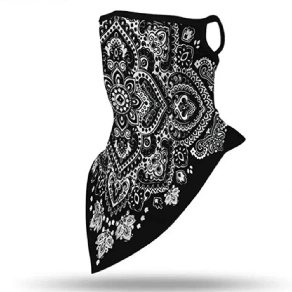 2/$20 Black and white floral face gaiter